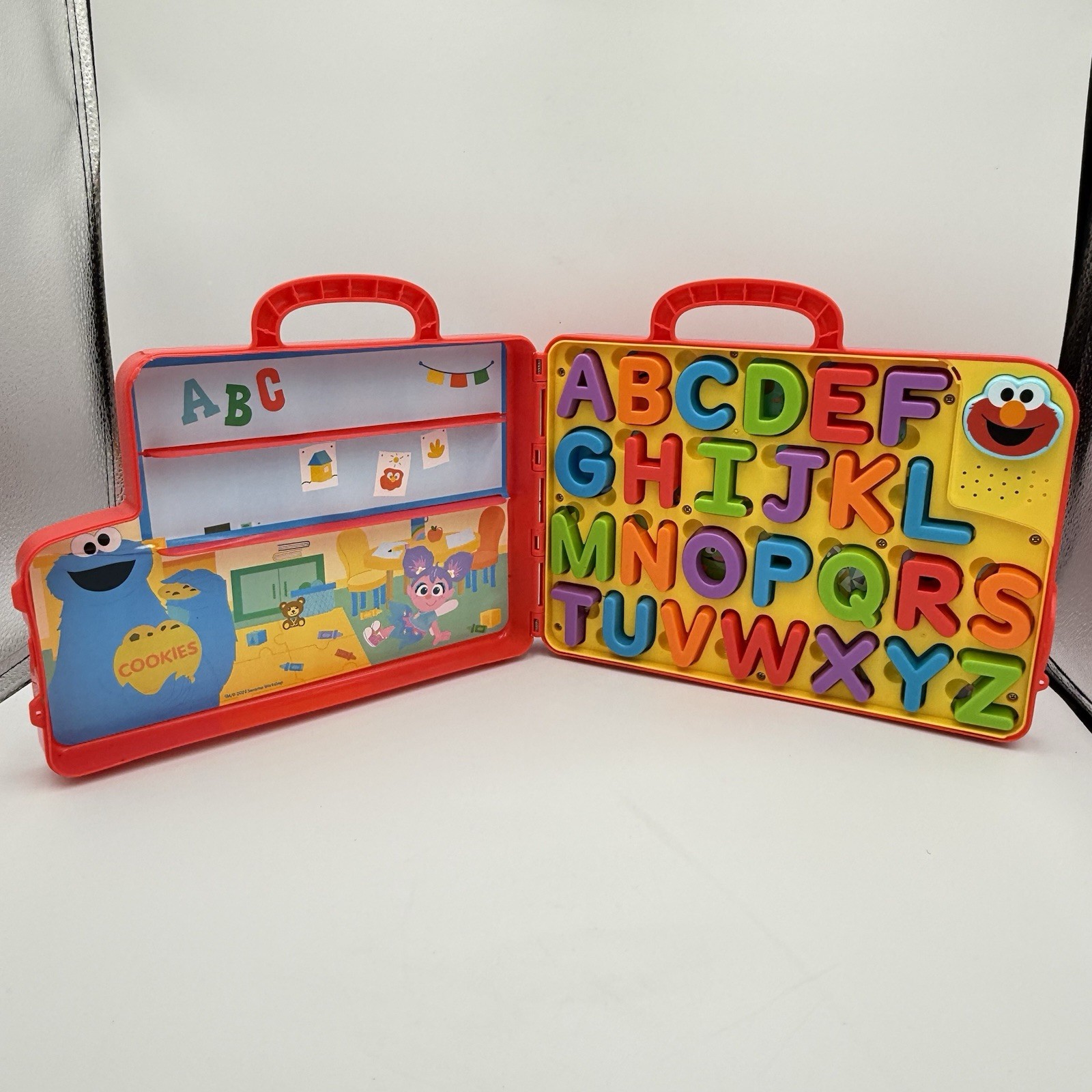 Sesame Street Elmo’s Learning Letters Bus Activity Board Red – COMPLETE & WORKS!