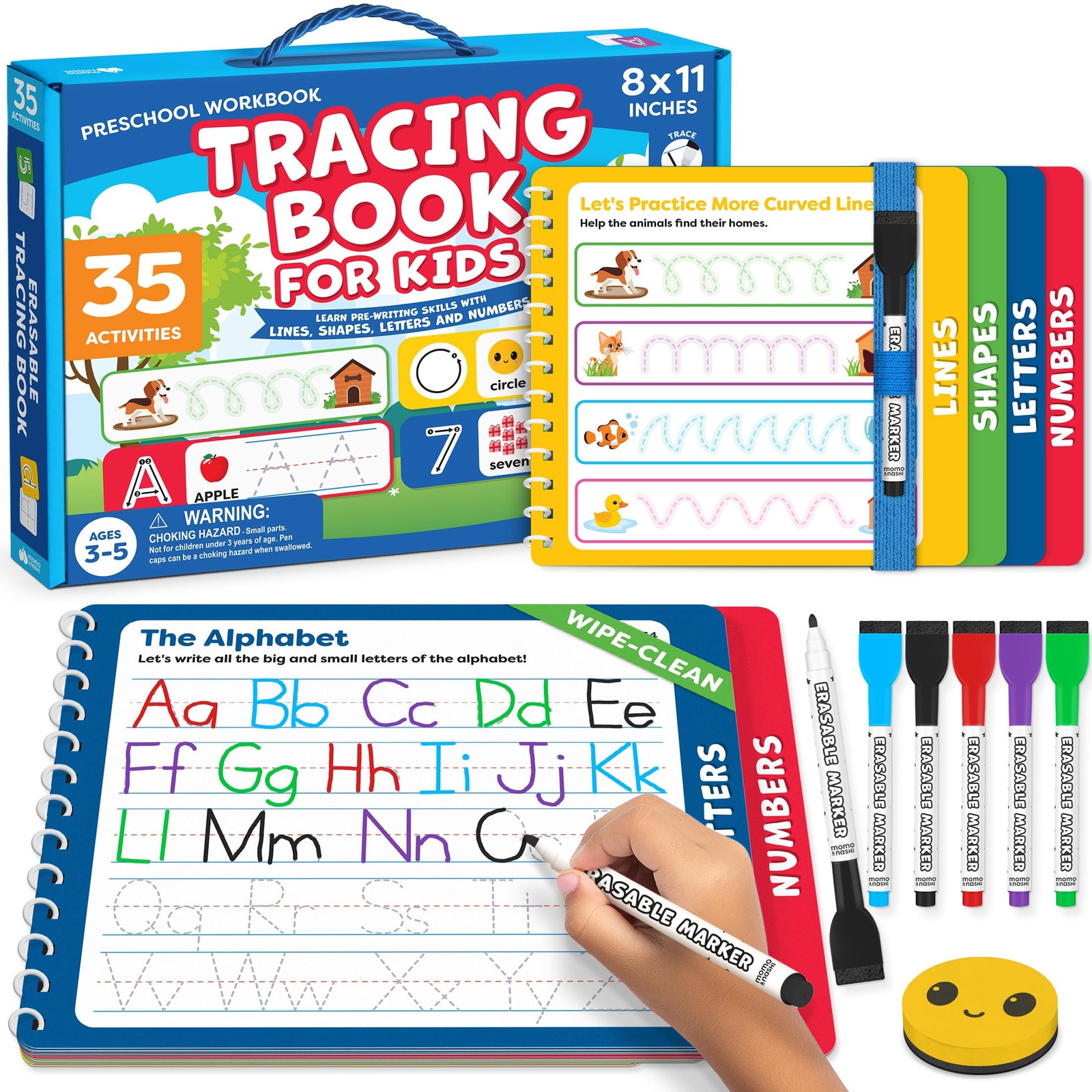 Preschool Learning Activities – Tracing Books for Kids Ages 3-5 – Toddler Han…