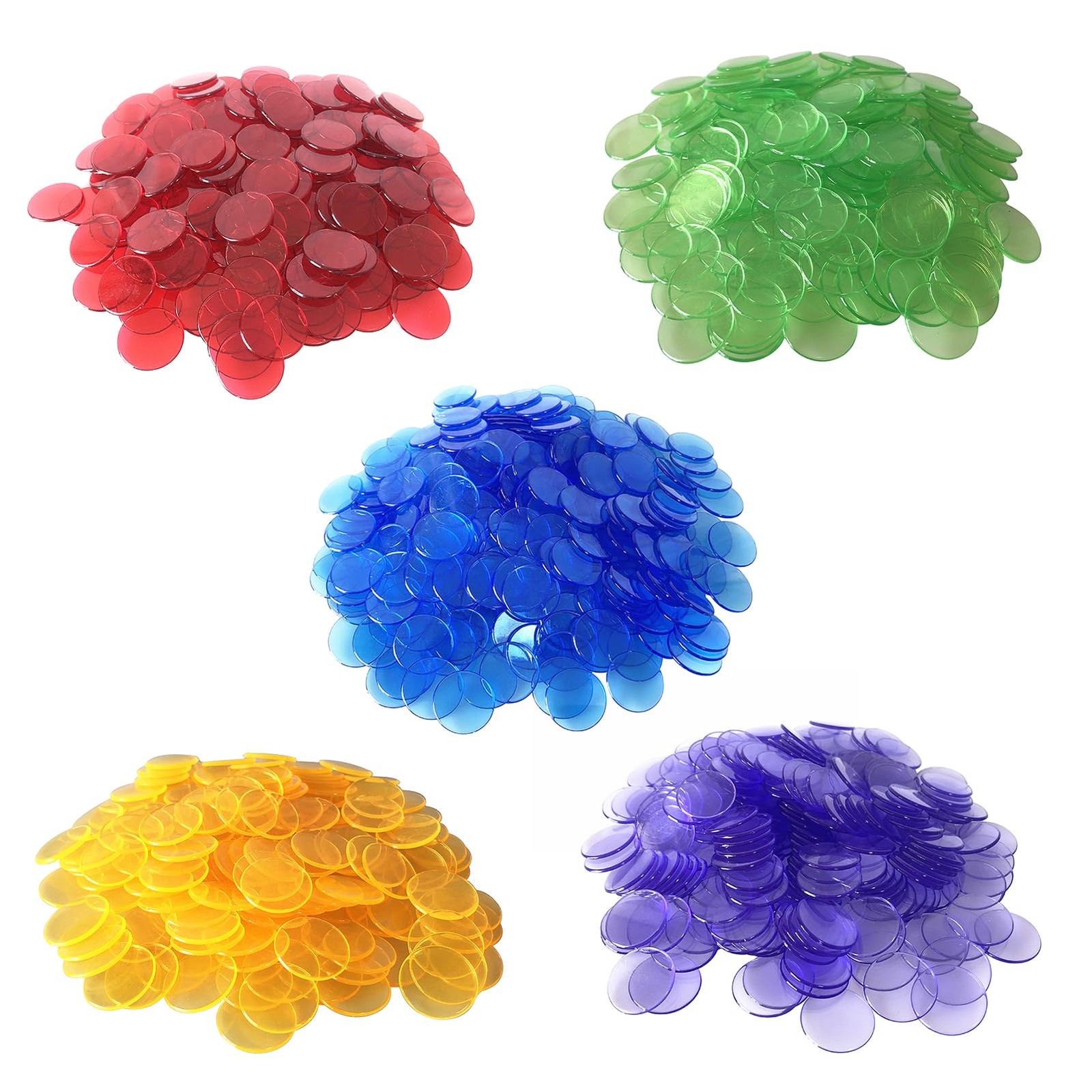 YH Poker 1000 Bingo Chips Markers Tokens – Plastic Discs Chip Counters for Bi…