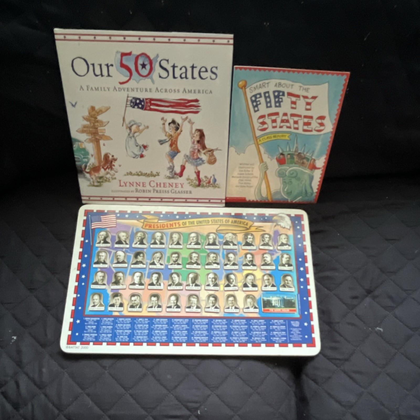 BATAT US Presidents Board, 50 States Books & Puzzle, 8-11 Years, United States