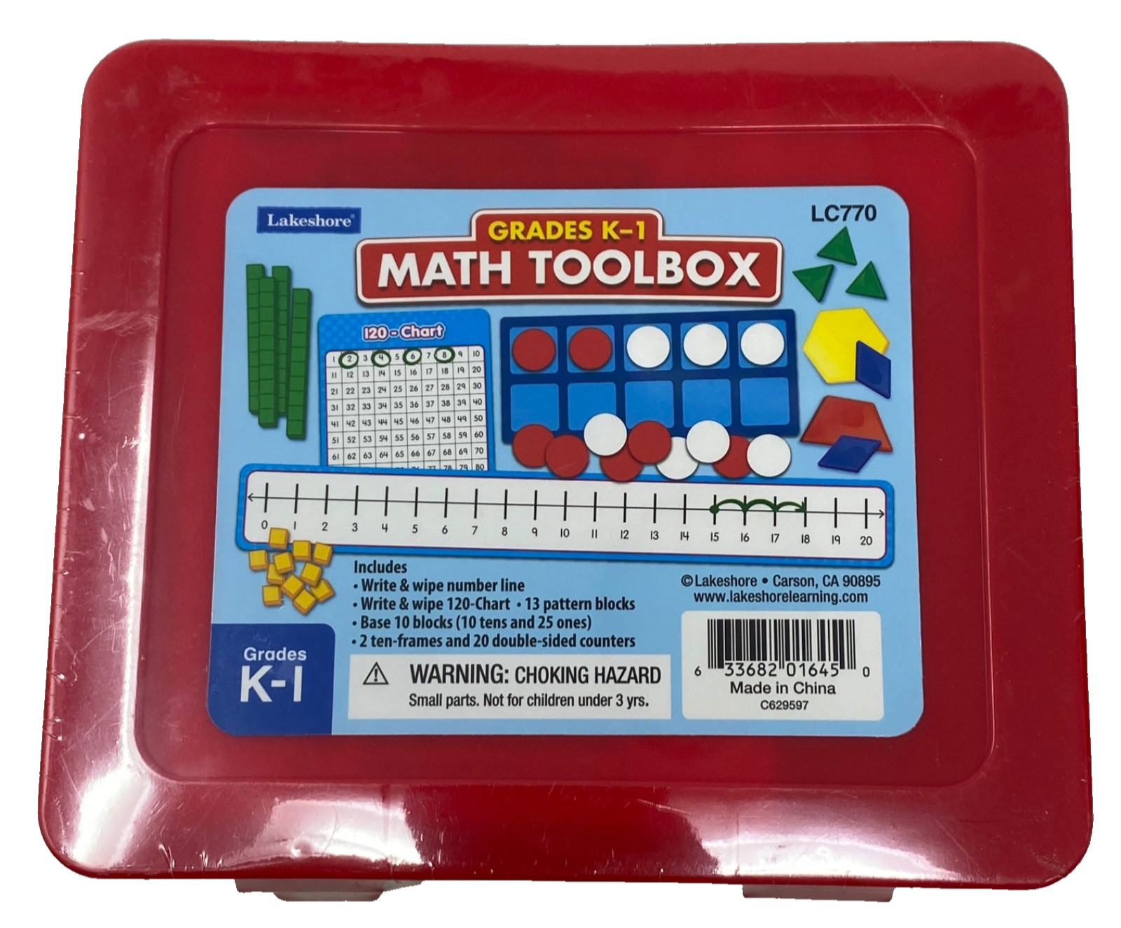 Lakeshore GRADES K-1 MATH TOOLBOX LC770 BRAND NEW Sealed In Packaging