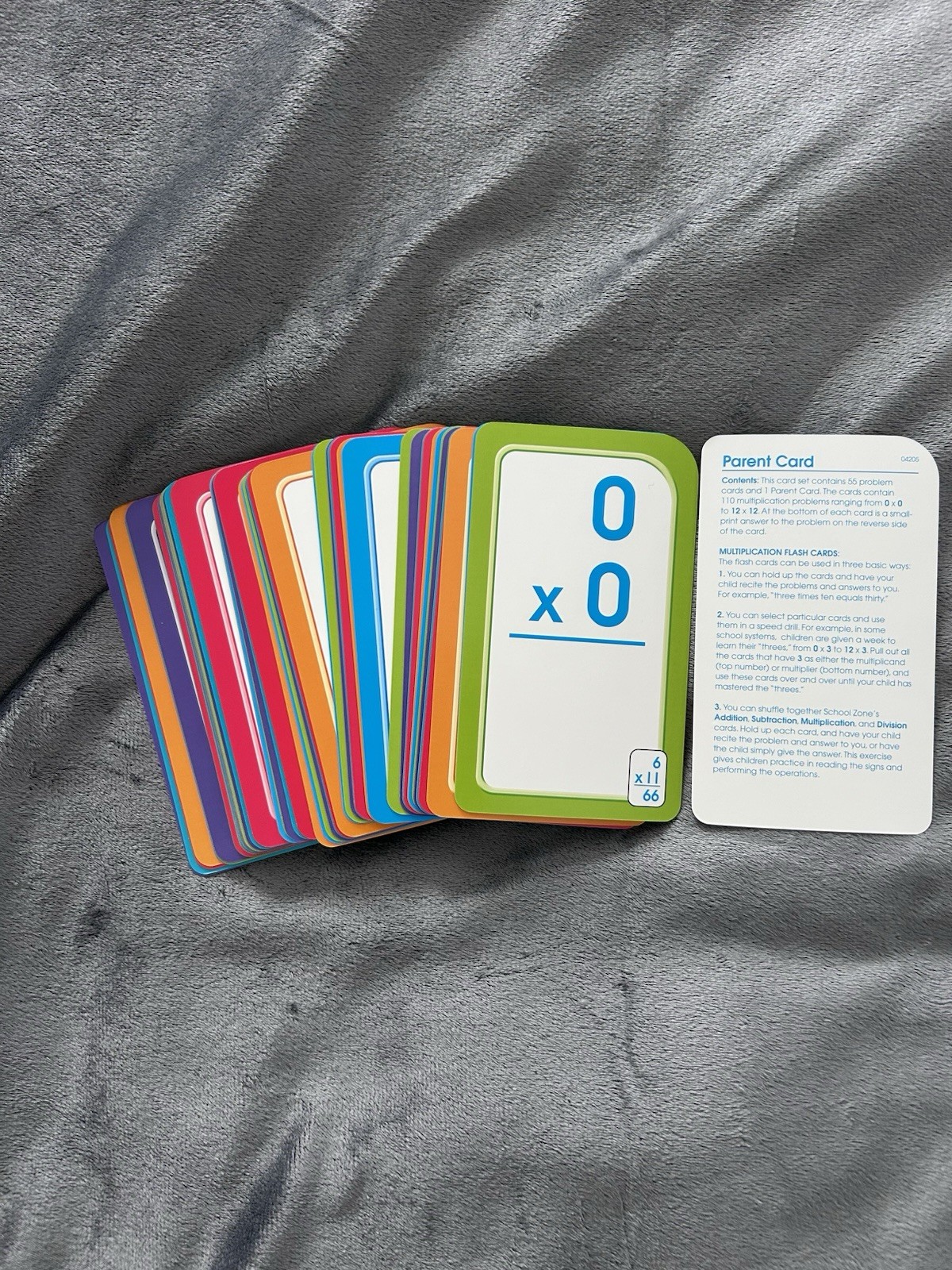 School Zone Multiplication 0-12 Flash Cards Ages 8+ 2023 MPN 04008