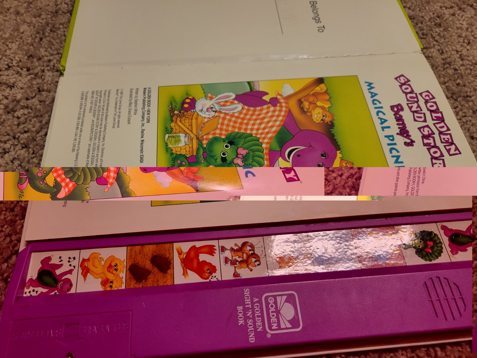 Barney’s Magical Picnic Interactive Book and Sound Effects Board Book for Kids
