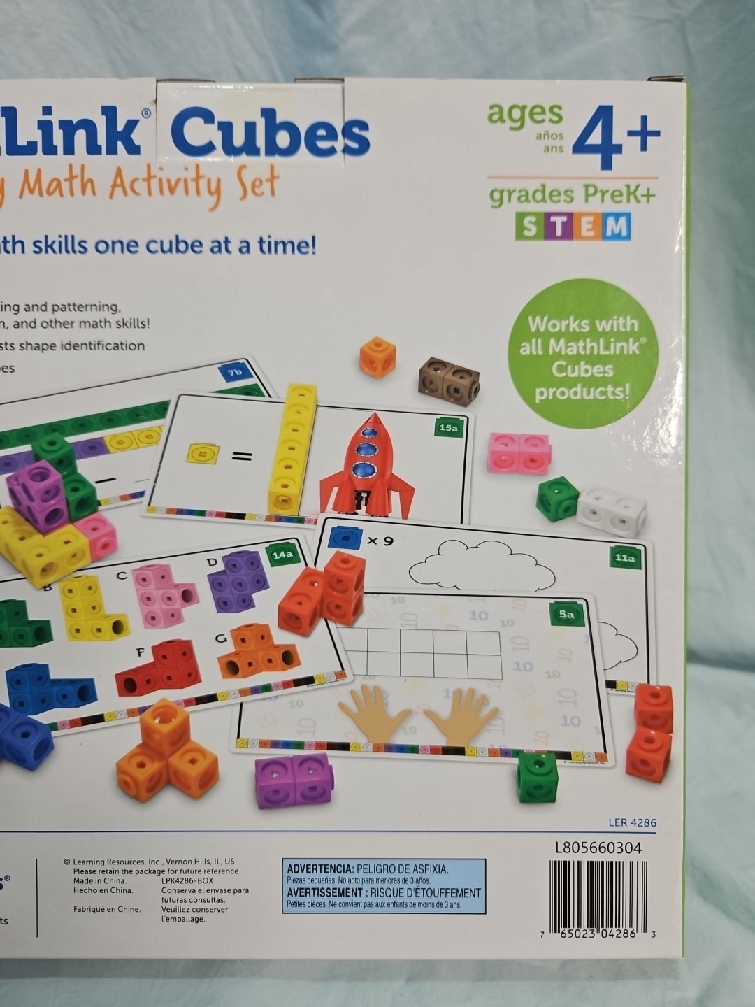Learning Resources MathLink Cubes Early Math Activity Set – 115 Pieces