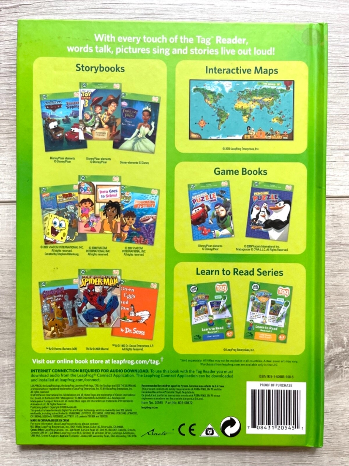 Penguins of Madagascar Puzzle Time LeapReader Tag Book Hardcover Interactive