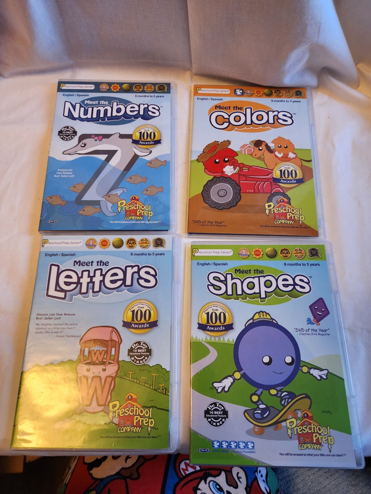 Preschool Prep Collection 10 DVD Set Letters Numbers Shapes Colors