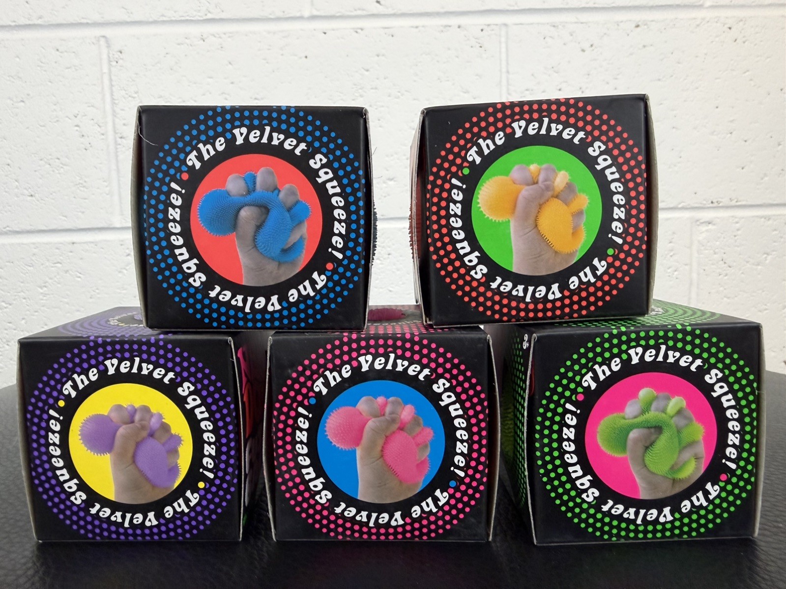 LOT OF 5: Needoh FUZZ BALL Power The Velvet Squeeze Fuzzball