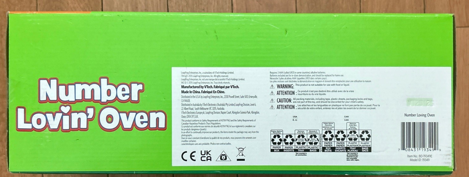 LeapFrog Number Lovin’ Oven Pretend Play Learning Toy 16 Food Pieces NEW