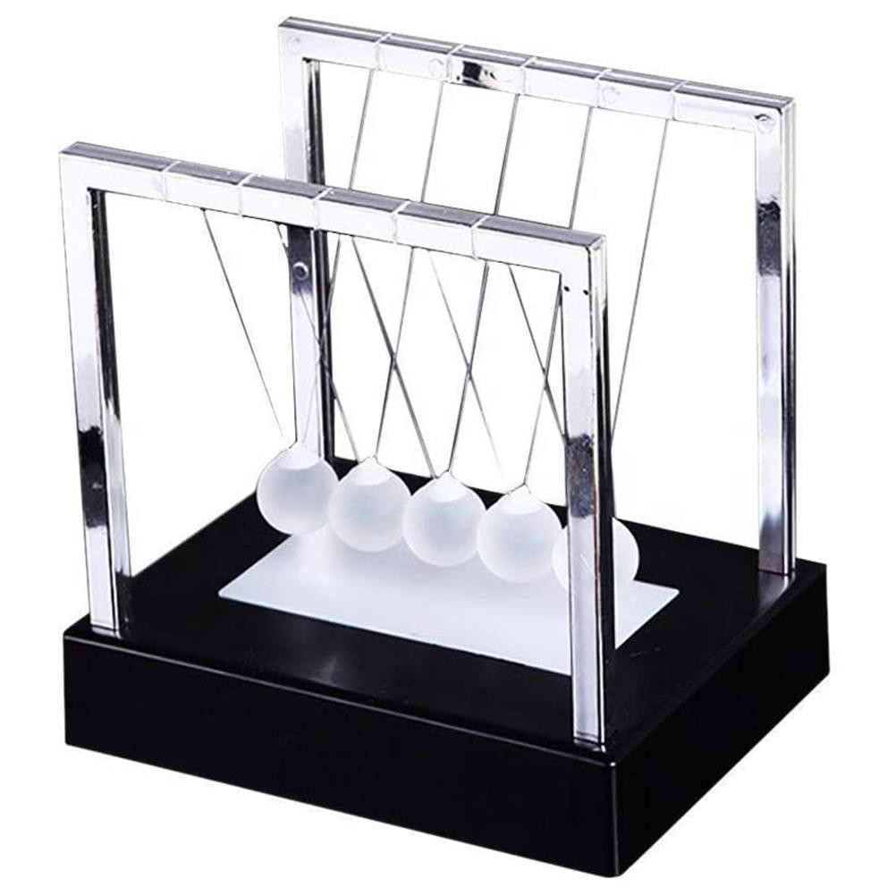 Newtons Cradle Fun Balance Balls Physics Science Desk Toy LED Light Home Decor