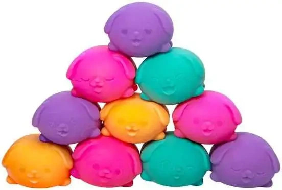Teenie Needoh Funky Pup 3 Pack 100% AUTHENTIC (Colors may vary)