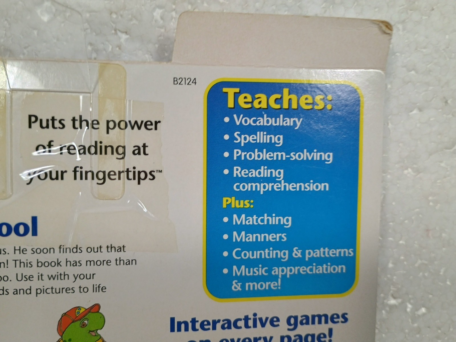 Fisher Price Power Touch Learning System Franklin Goes To School Ages 5-8 VTG 03