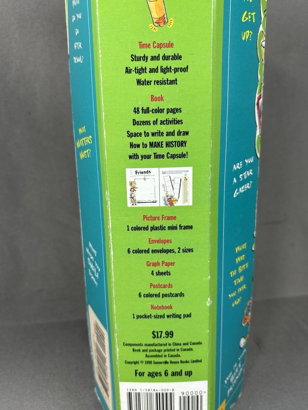 1998 Time Capsule for the 21st Century Somerville House Kids Activity Kit