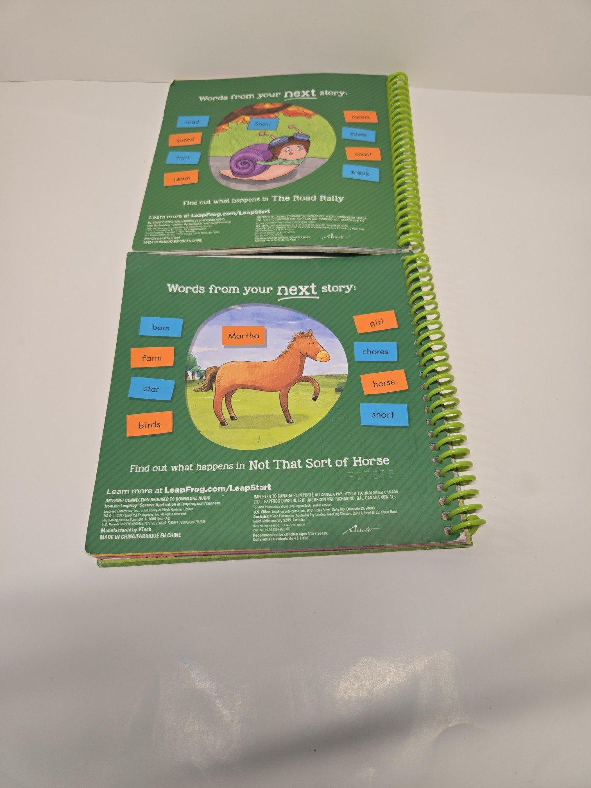 Lot Of Twelve (12) Leap Frog Learn To Read Sprial Books Use