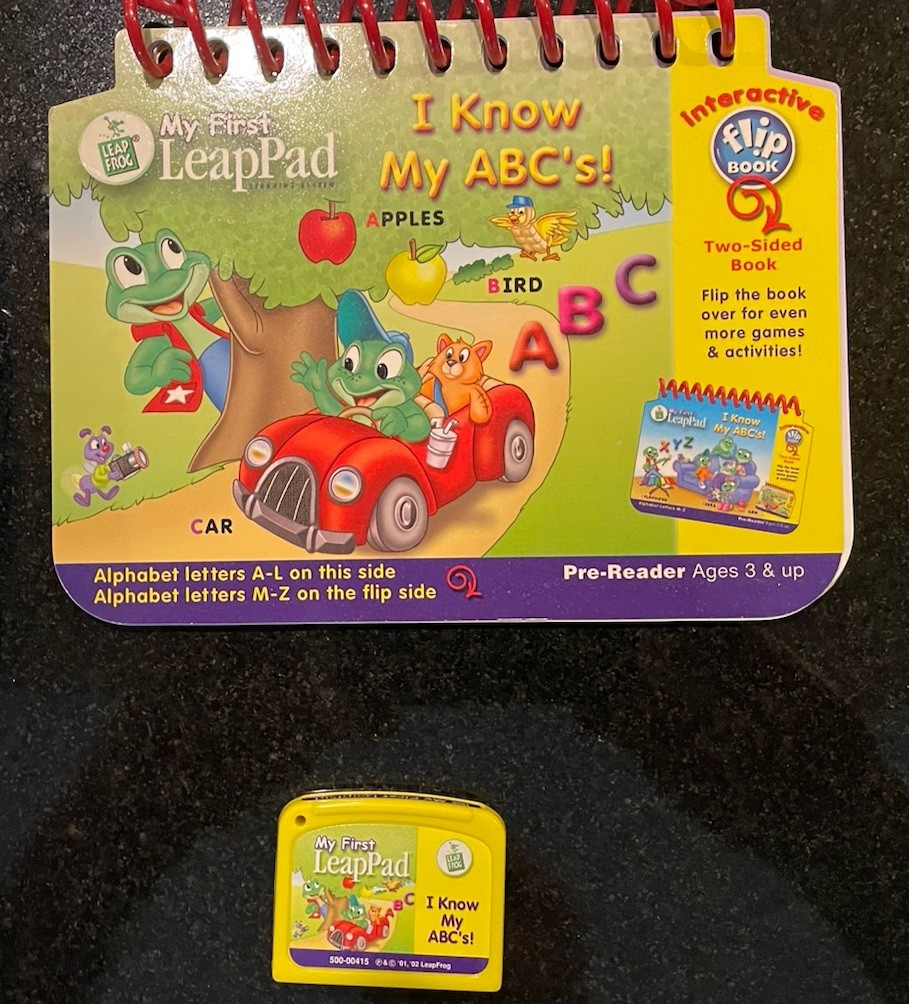 My First LeapPad Learning System + 6 Books And Cartridges Leap Frog 2001 Tested