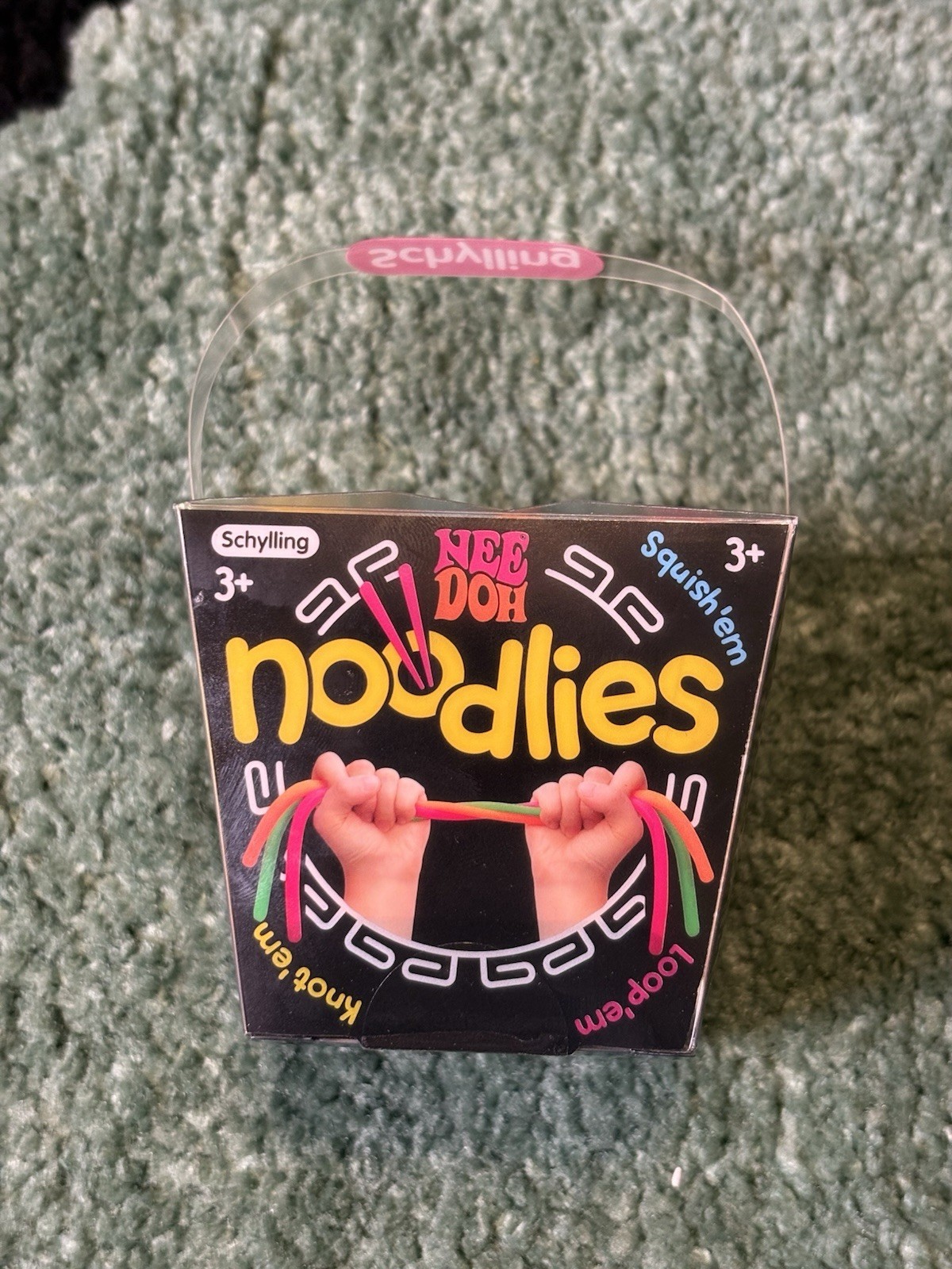 Nee Doh Noodlies Schylling Squishy Stretchy Sensory Toy Multicolor 5 Noodles