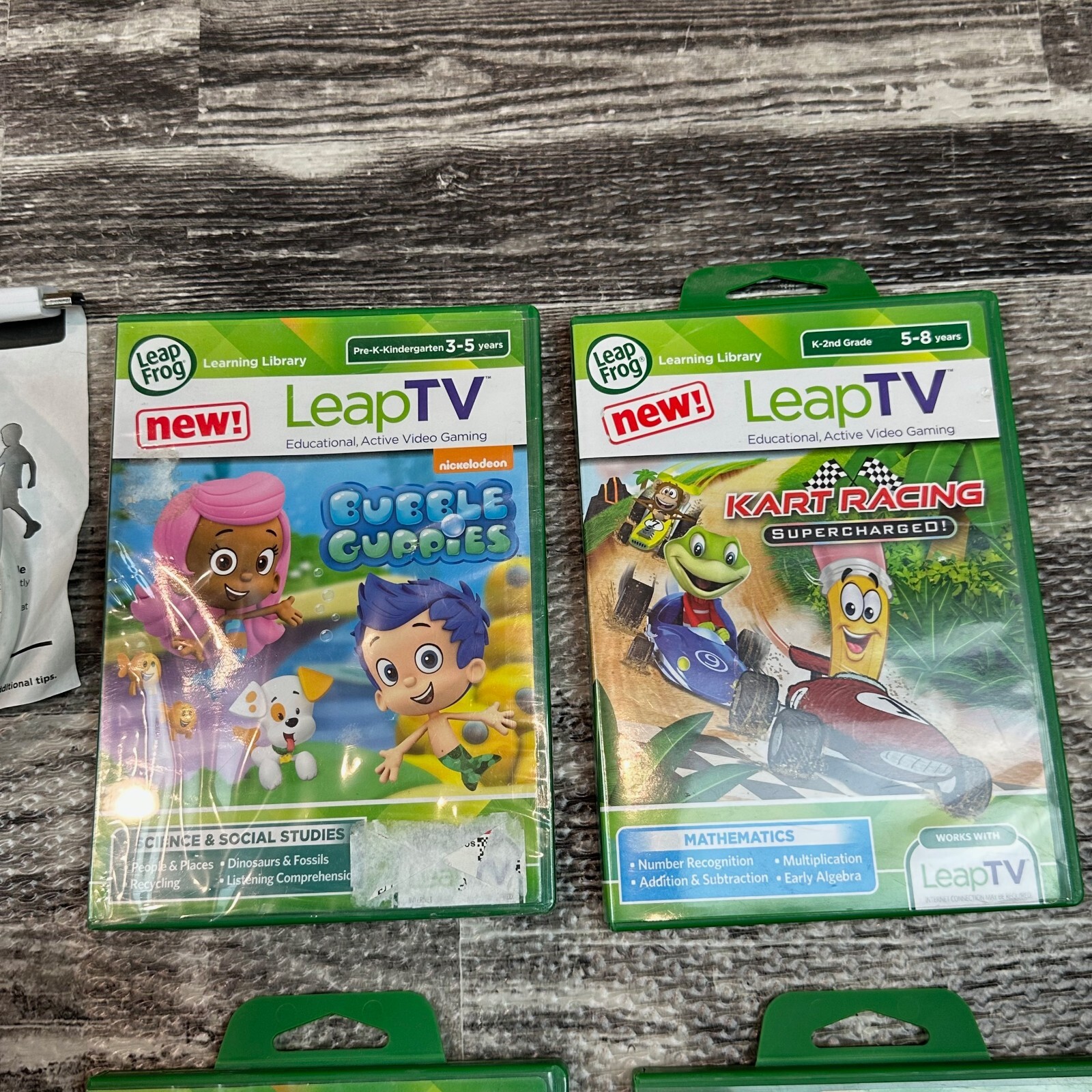 Leap TV Educational System + Lot Of 4 Leap Frog Video Games New & Used LeapTV