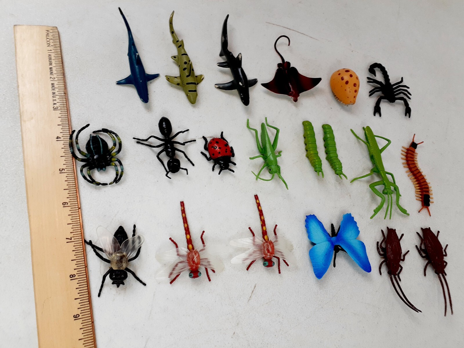 Lot Of 20 Safari Ltd Mini Figures Bugs Insects 2″-3″ Cake Toppers Education 524