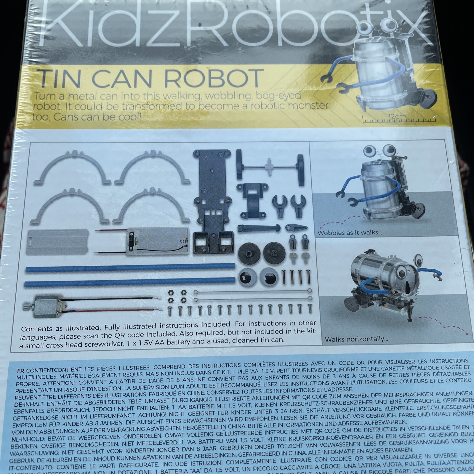 STEAM Science Powered Kids Tin Can Robot Youth Robotics Kit 4M – NEW!