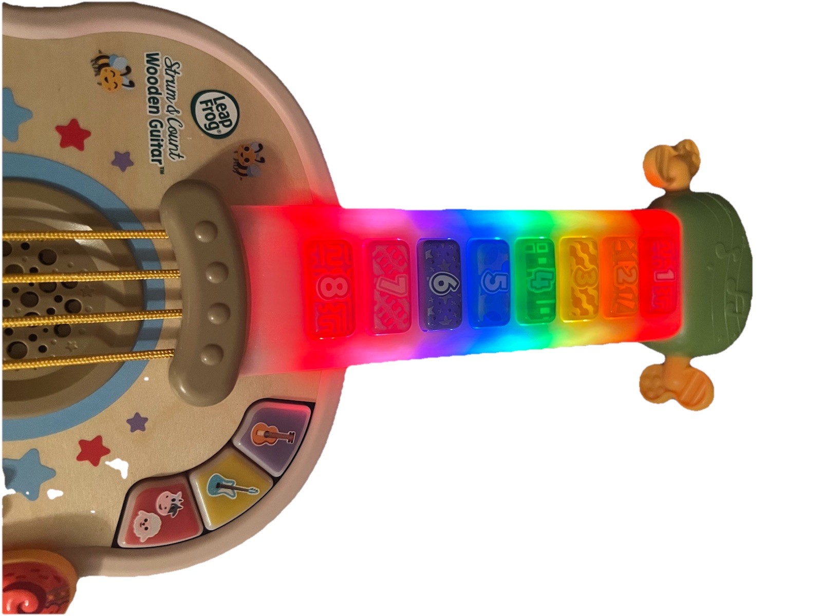 Leap Frog Strum & Count Wooden Guitar with Lights Sounds Colors and Numbers