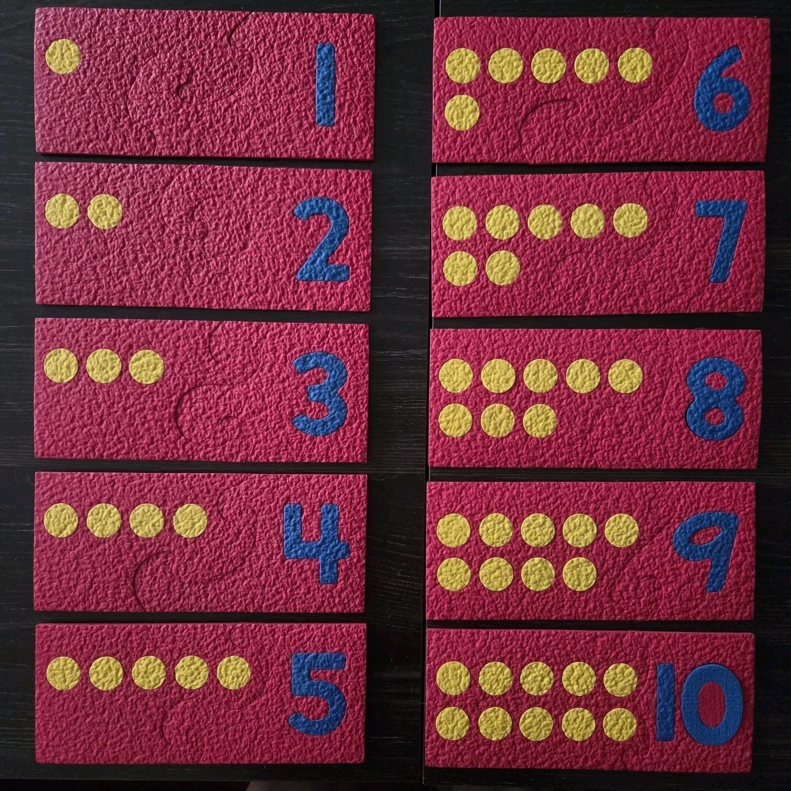 Vintage Lauri Foam Number Puzzle 1 Through 10 Number Plaques Learning To Count