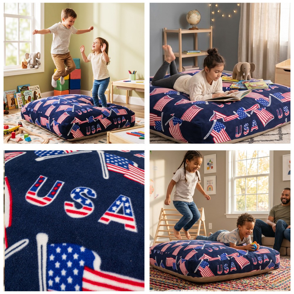 48″x72″ Sensory Crash Pad for Kids & Adult – Crash Mat with Foam Blocks