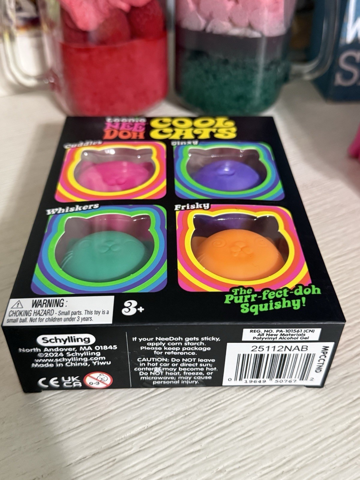 🐱 NeeDoh teenie 4 Pack Nee Doh Mini Cool Cats Set of Four New Factory Sealed🐱