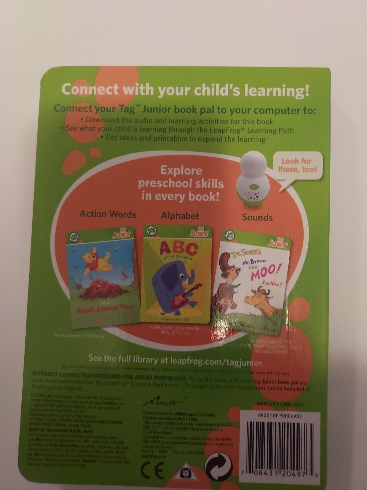 LeapFrog Tag Or LeapReader Junior Book– Disney- PIXAR – CARS- SHAPES– USED