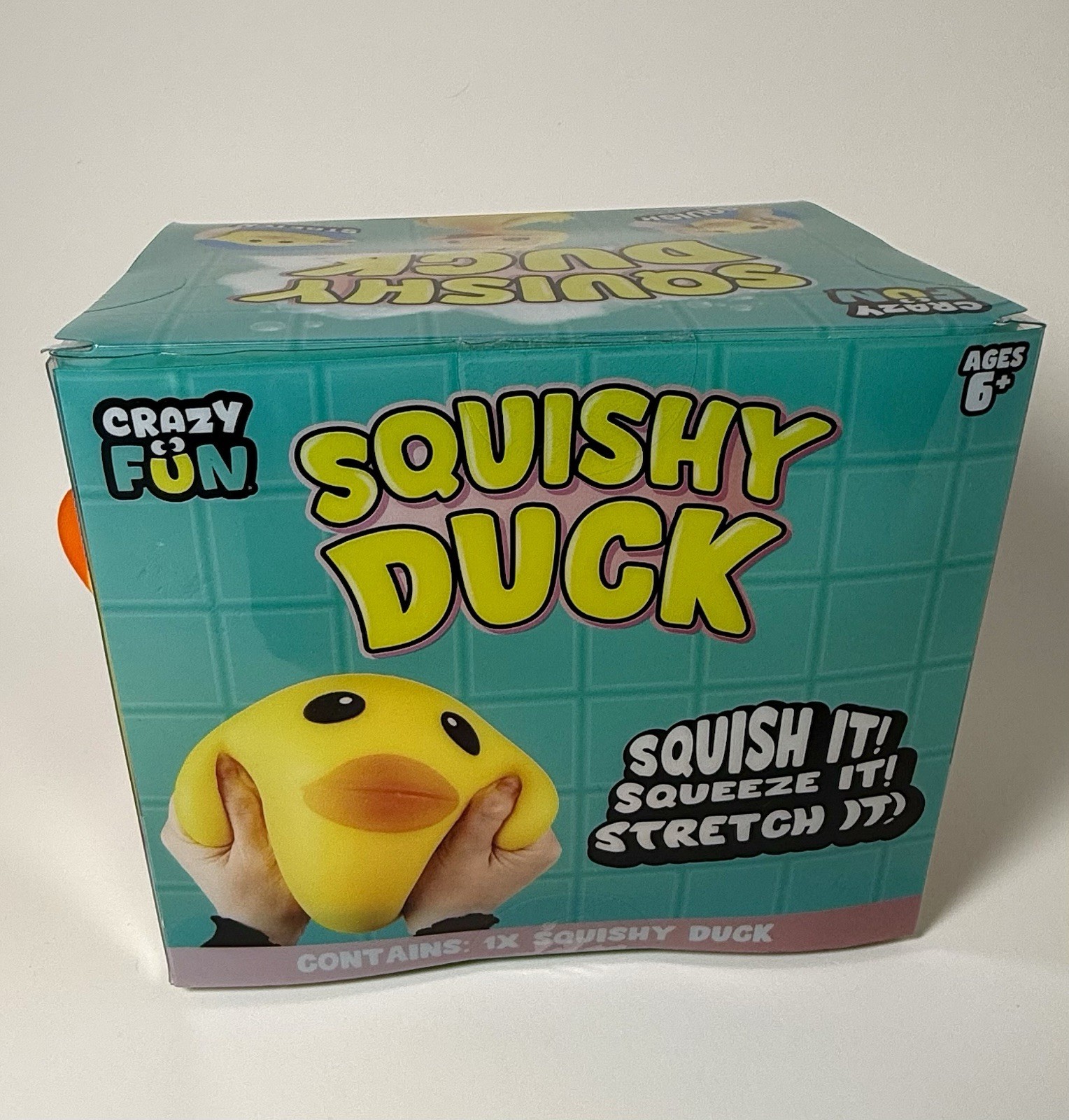 Crazy Fun Jumbo Squishy Duck Squeeze Stretch Toy Yellow Orange Sensory RMS