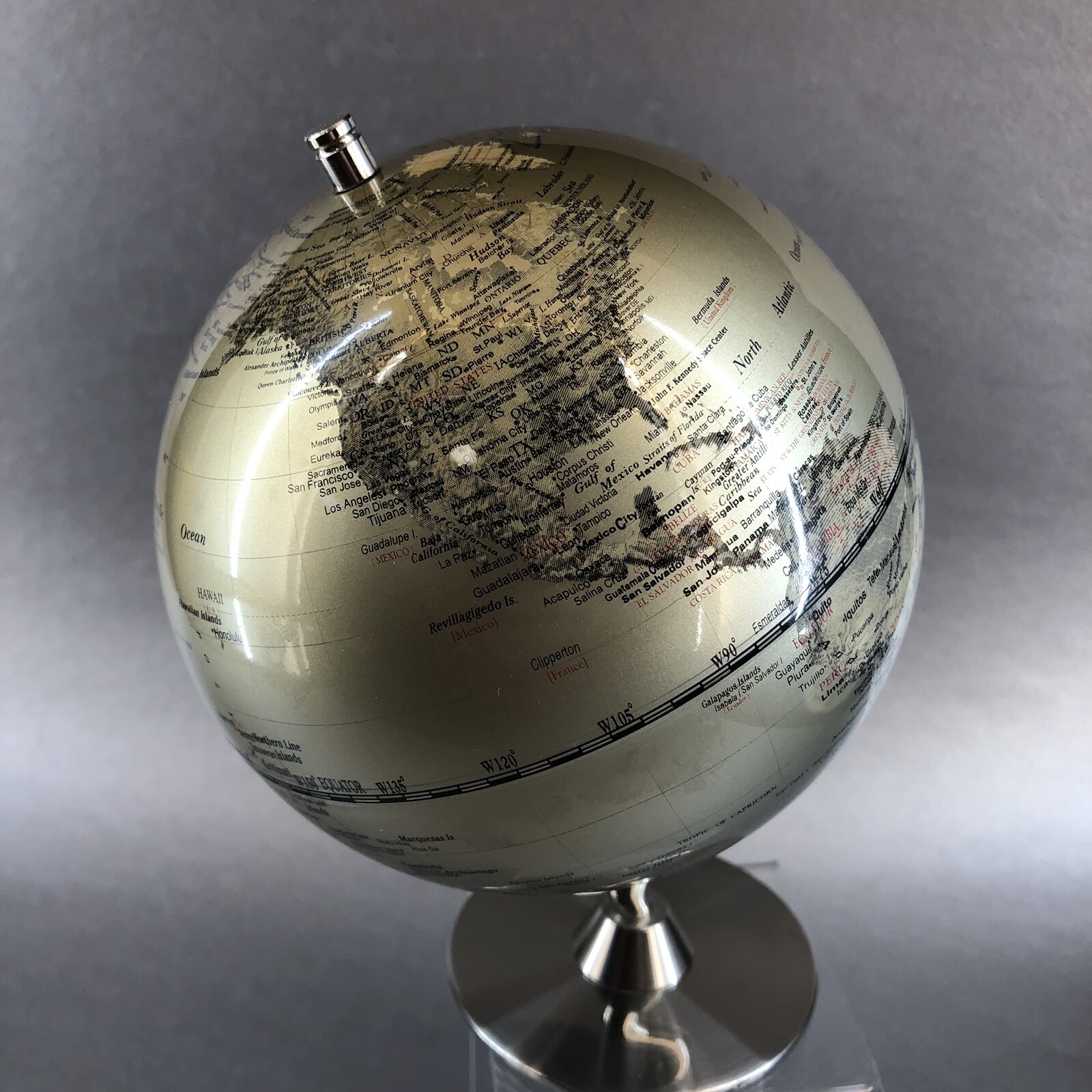 5″ Bronze World High Gloss Desk Globe Decorative Desktop Terrestrial Desk Office