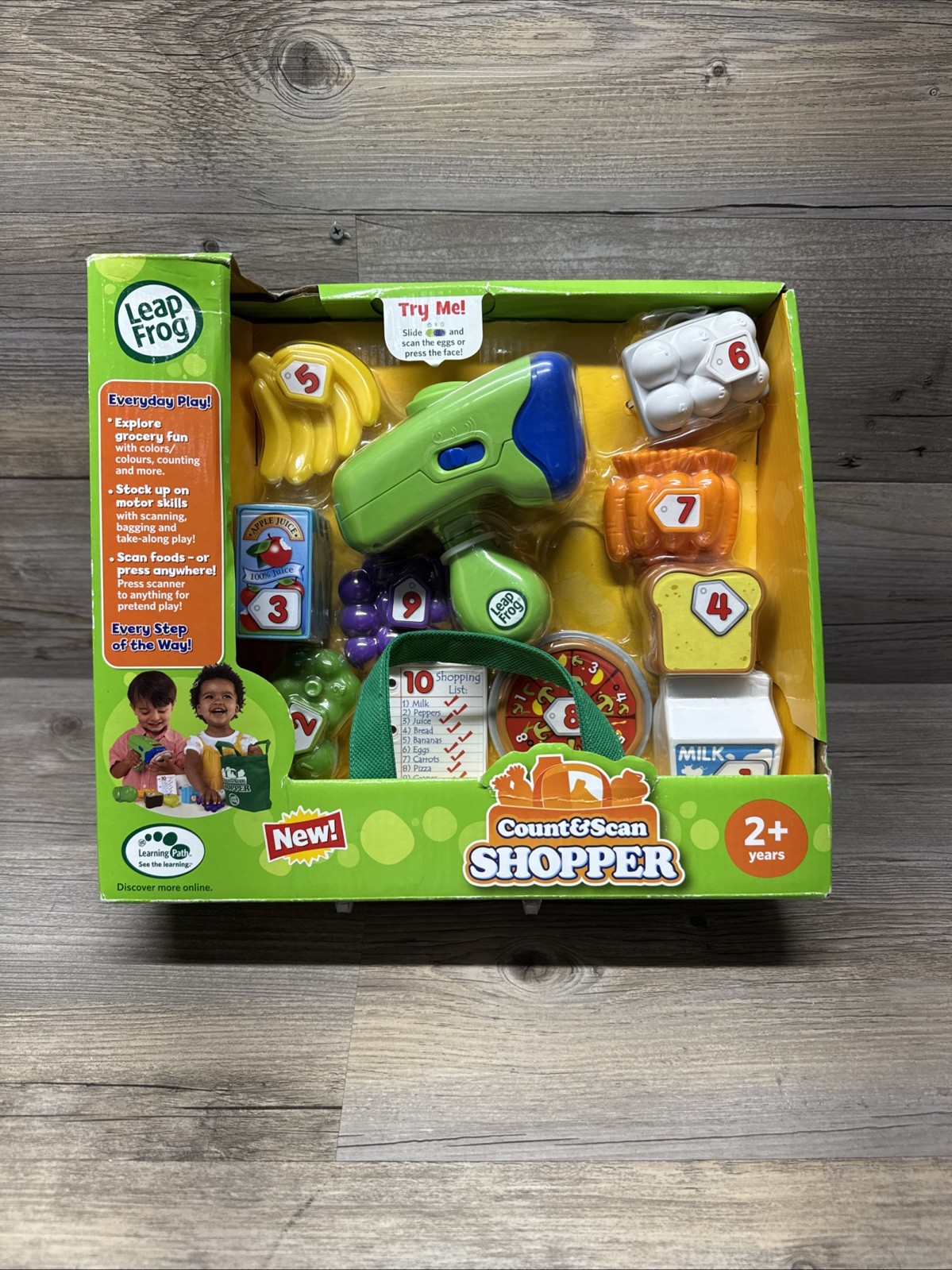 Leapfrog Count & Scan Shopper Food Bag Scanner Number 1-10 New In Box