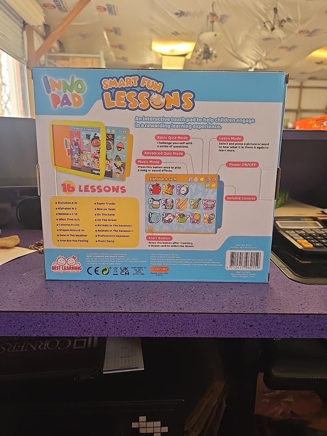 BEST LEARNING INNO PAD Smart Fun Lessons – Educational Tablet Like Toy (3xAAA)