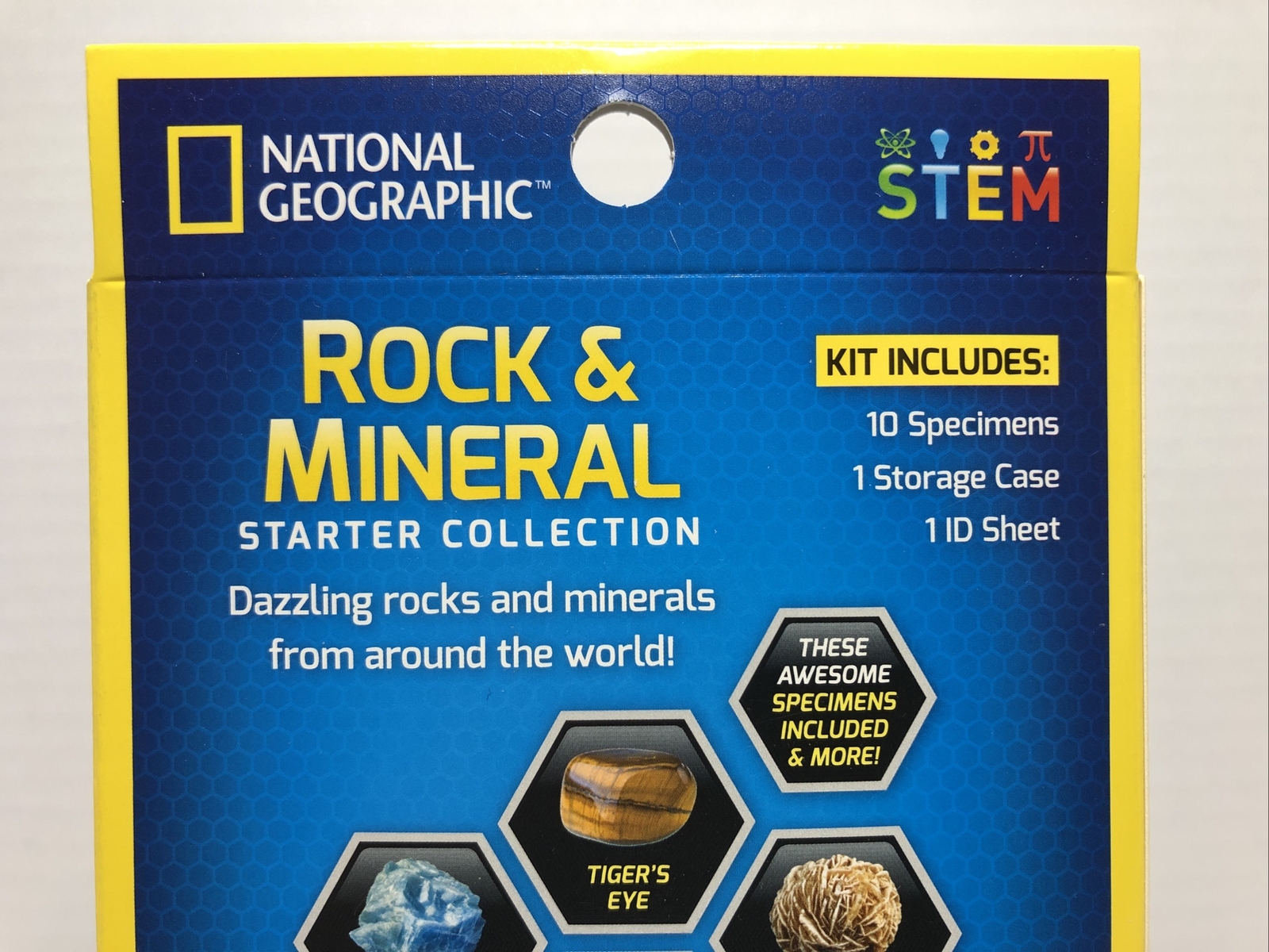 Rock and Mineral Starter Set 10 Specimens Case ID Sheet National Geographic