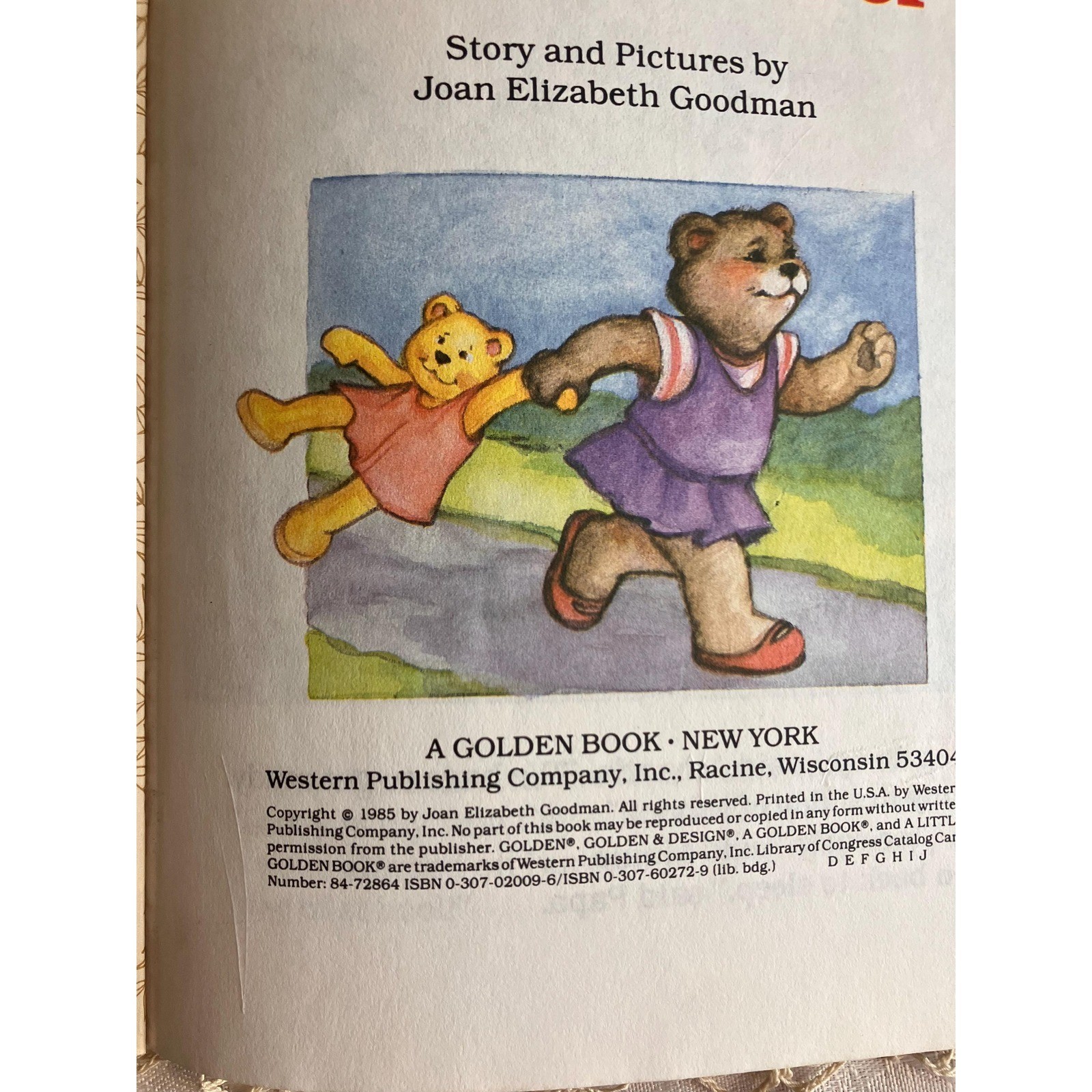 1985 Amanda’s First Day of School Little Golden Book, Goodman, Vintage Book