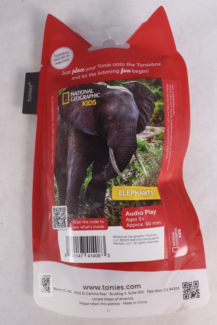 Tonies National Geographic Kids Elephant Audio Play Figurine Character New
