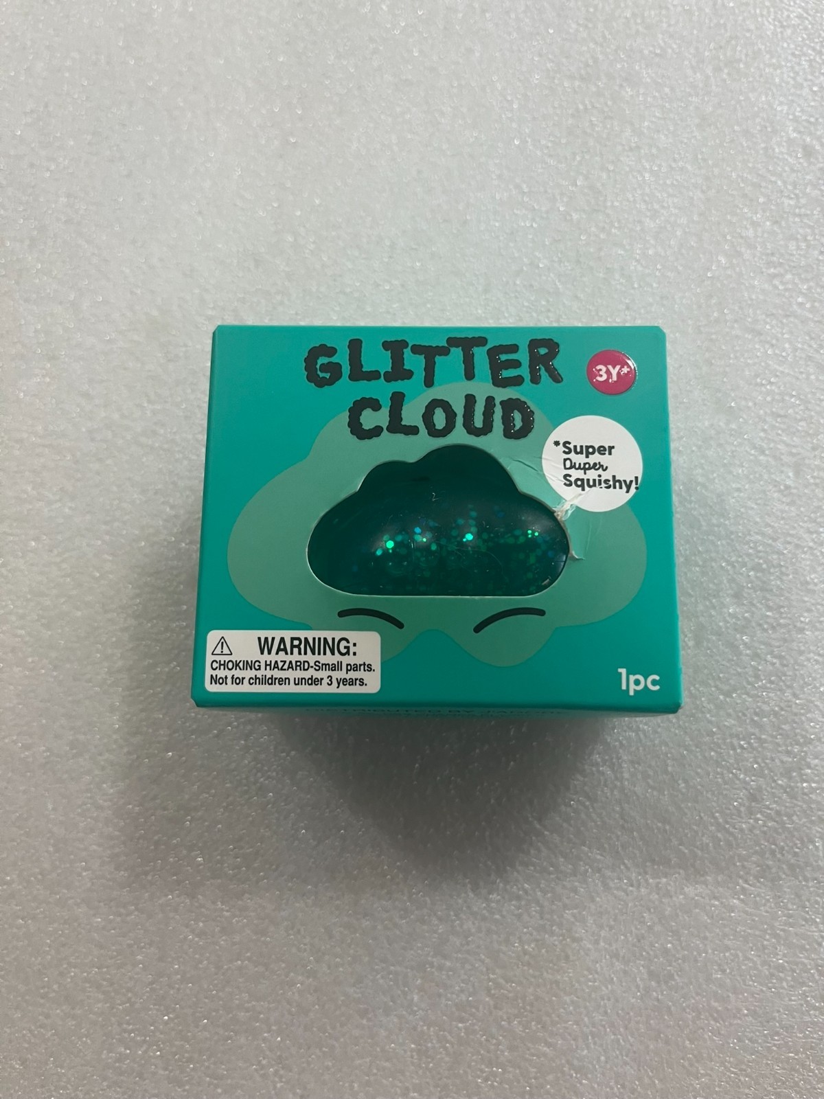 J’adore Glitter Cloud GREEN Super Duper Squishy Squeeze Toy, Ages 3+, 1pc