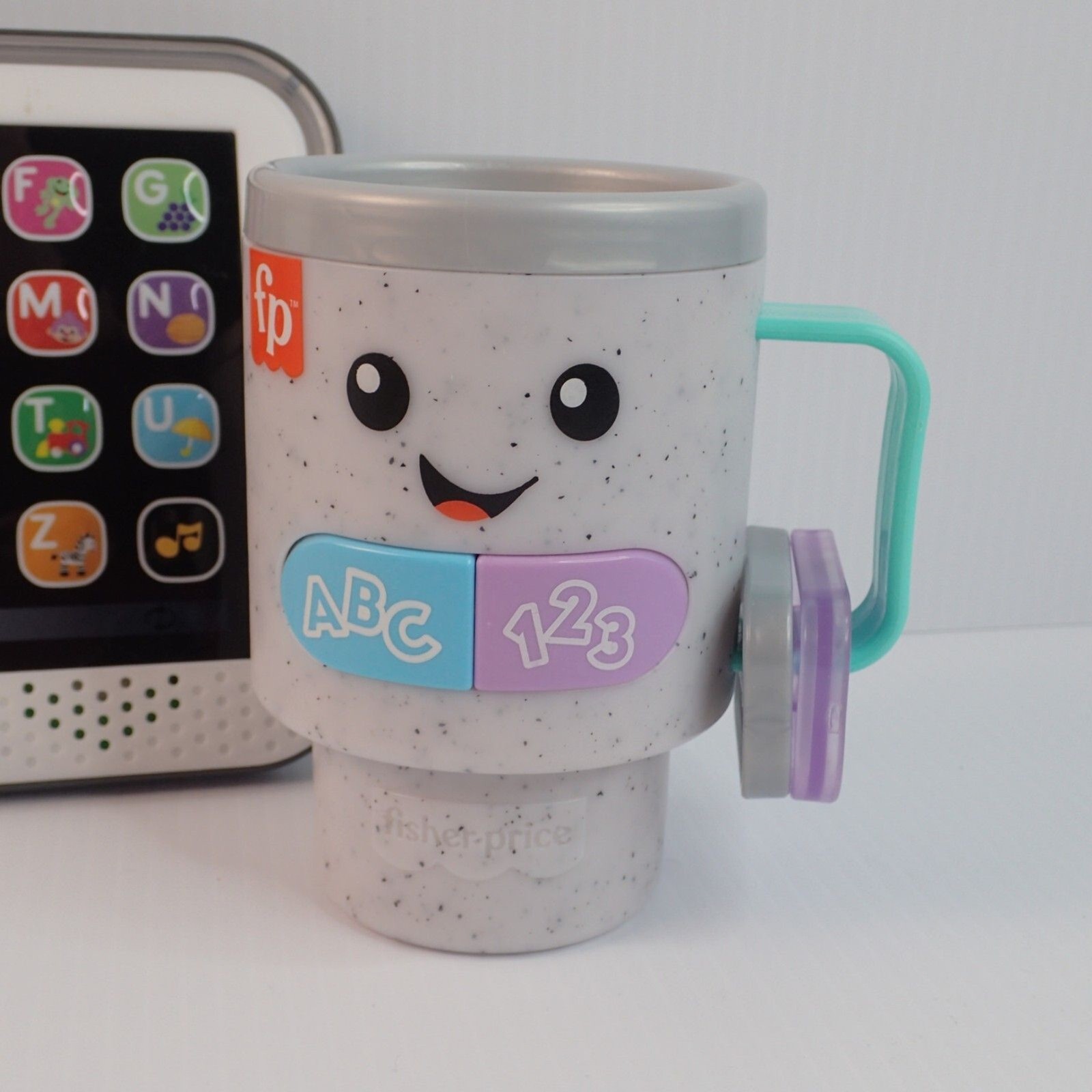 Fisher Price Laugh & Learn Tablet & Phone Plus Wake Up & Learn Mug Lot of 3