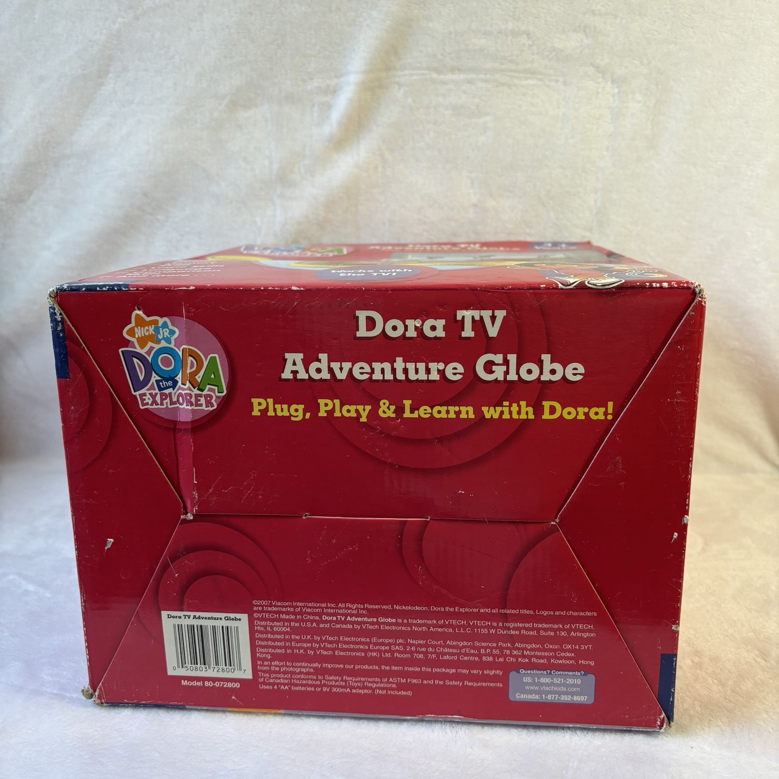 2007 VTech Dora The Explorer TV Adventure Globe Plug N Play Game NEW In Open Box