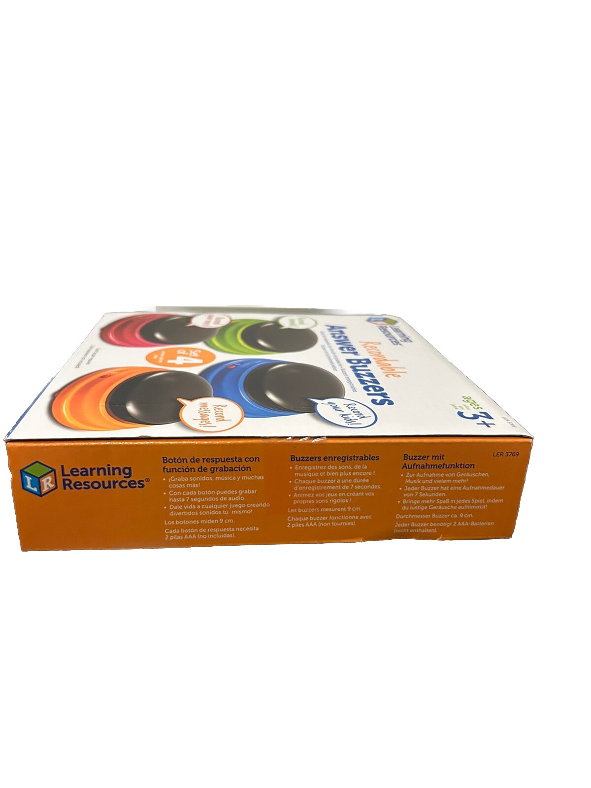 Learning Resources Recordable Answer Buzzers – Set of 4, Ages 3+ | Pre-K