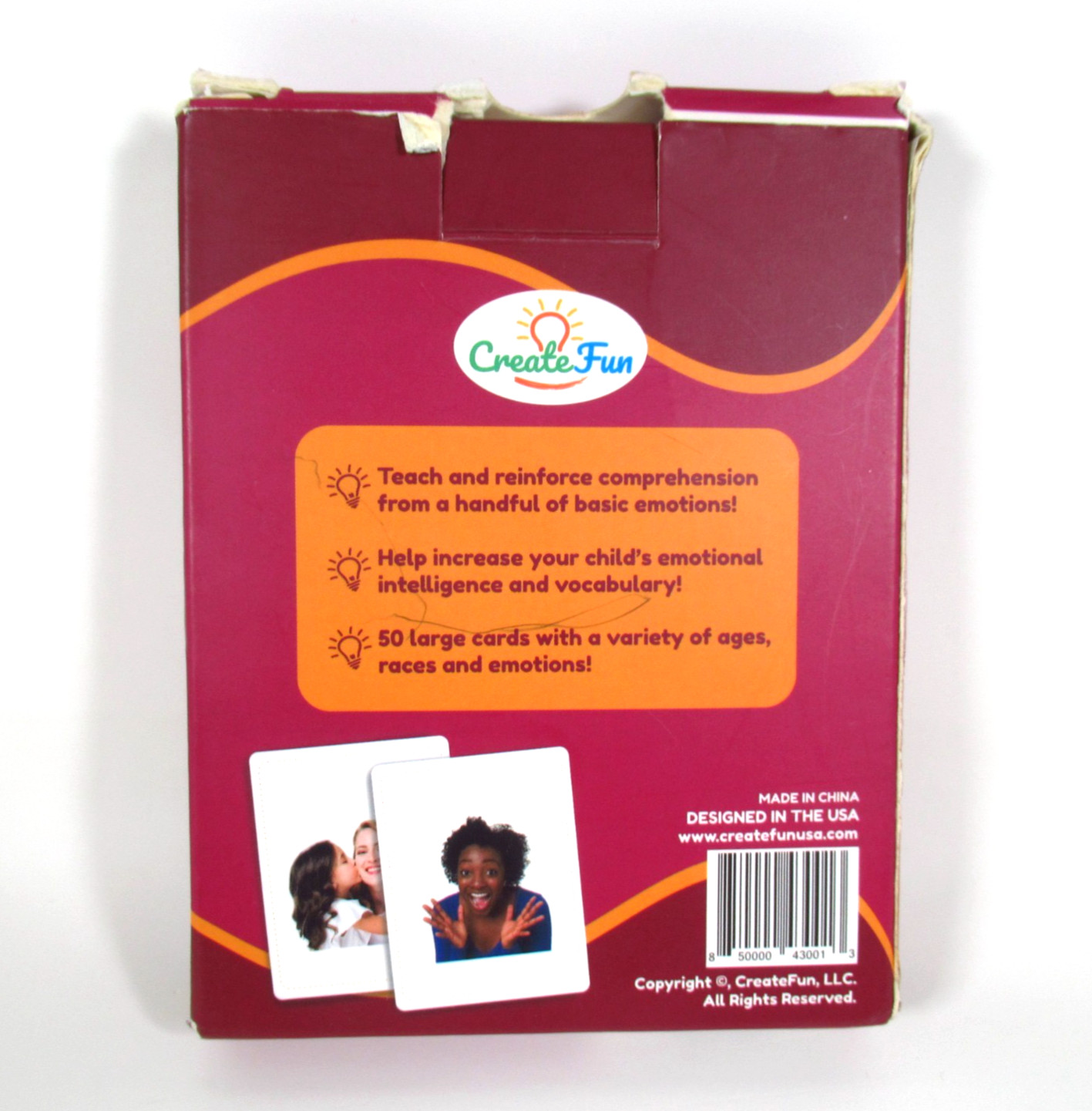 Emotions Flash Cards 50 Set CreateFun Social Skills Therapy Autism ABA
