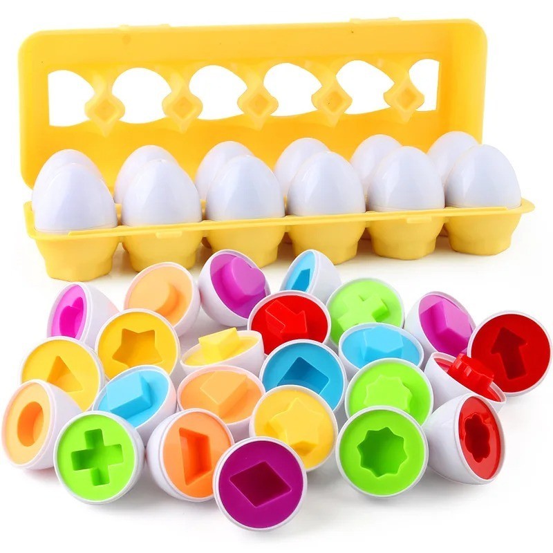 Eggs Screws 3D Puzzle Montessori Learning Education Math Toys Kids Shape Match S