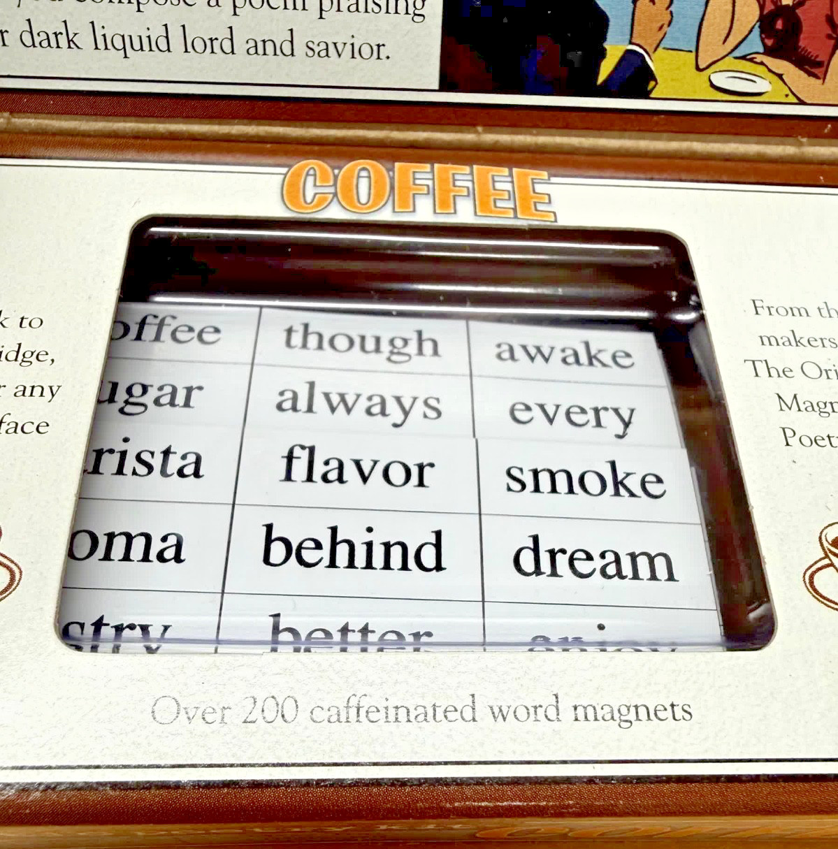 Magnetic Poetry Kit Coffee 200+ Words Fridge Magnets NEW SEALED