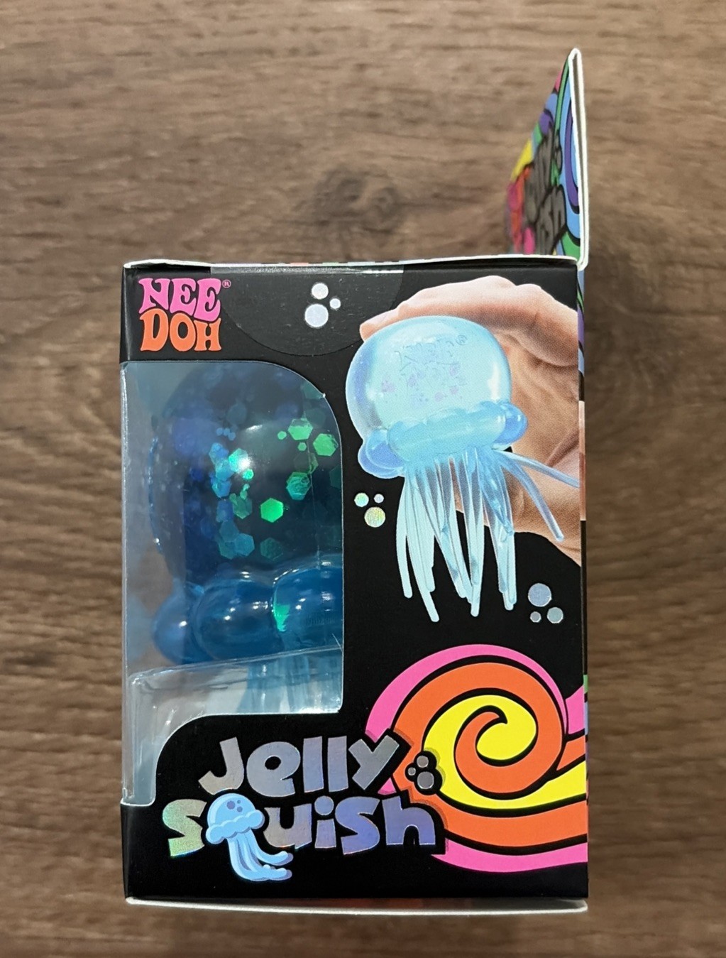 NeeDoh Blue JELLY SQUISH Sparkle Jellyfish Squishy Nee Doh 100% Authentic