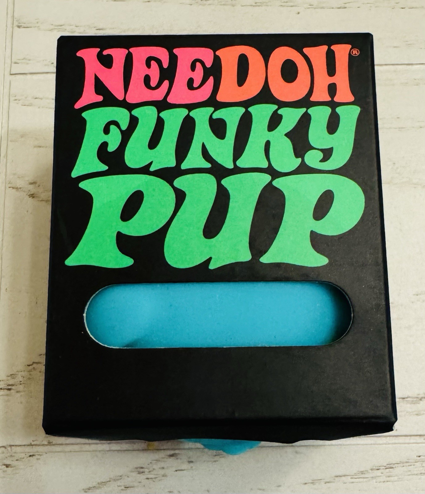 NIB Sealed Needoh Funky Pup Teal – Squishy Stress Relief Toy Schylling
