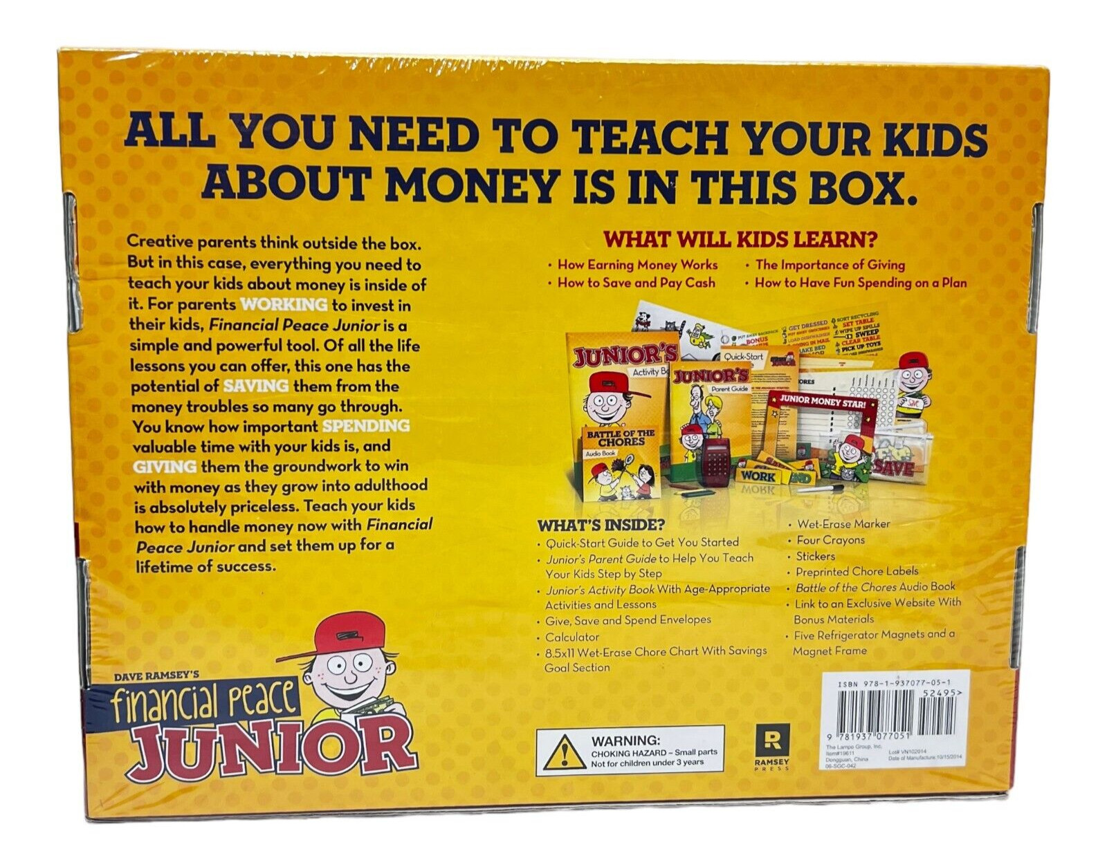 Dave Ramsey Financial Peace JR 3-12 Game Youth Teaching Kids Money New Sealed