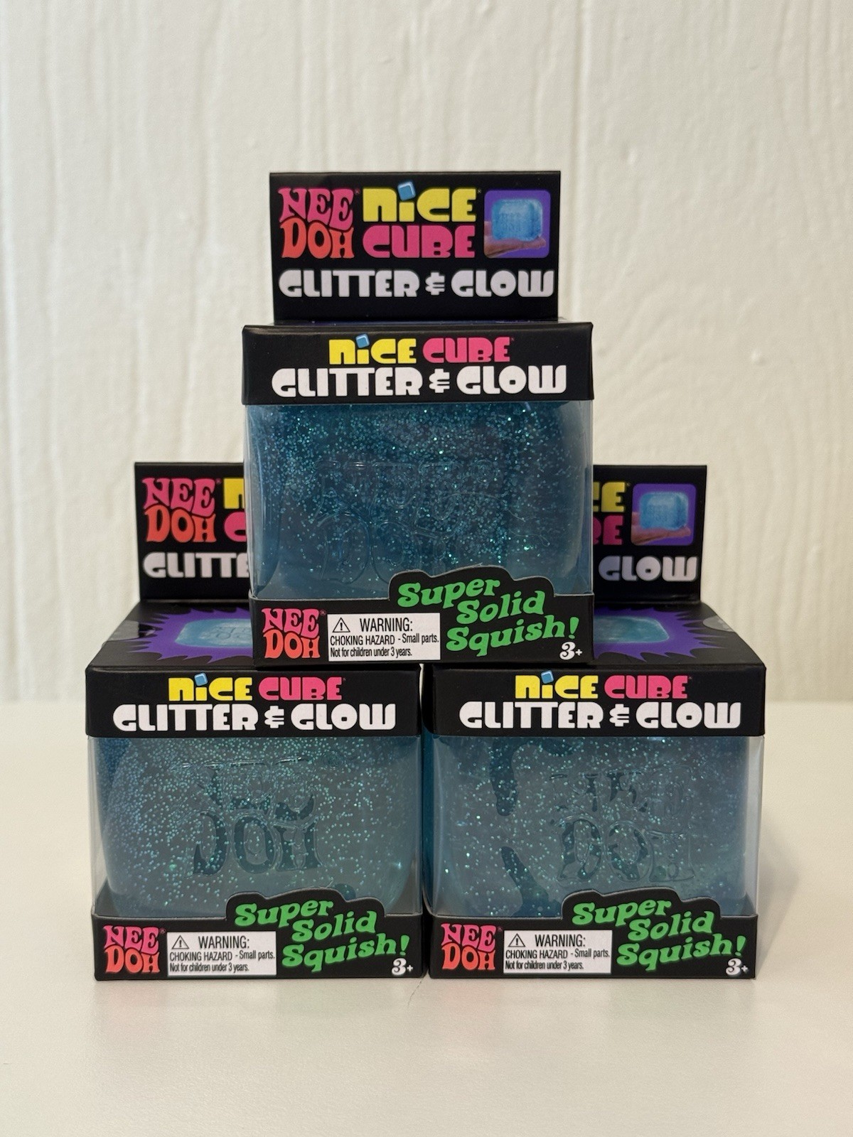 Needoh lot – 3x nice Cube Glitter & Glow