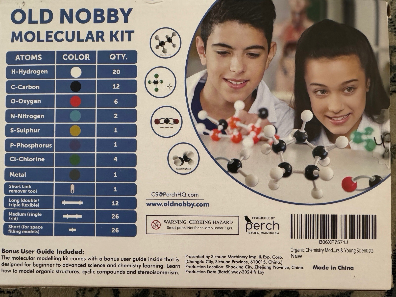 Old Nobby Molecular Set 115 Pieces Organic Chemistry Model Educational NEW