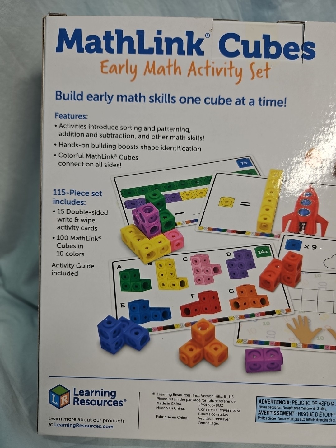 Learning Resources MathLink Cubes Early Math Activity Set – 115 Pieces