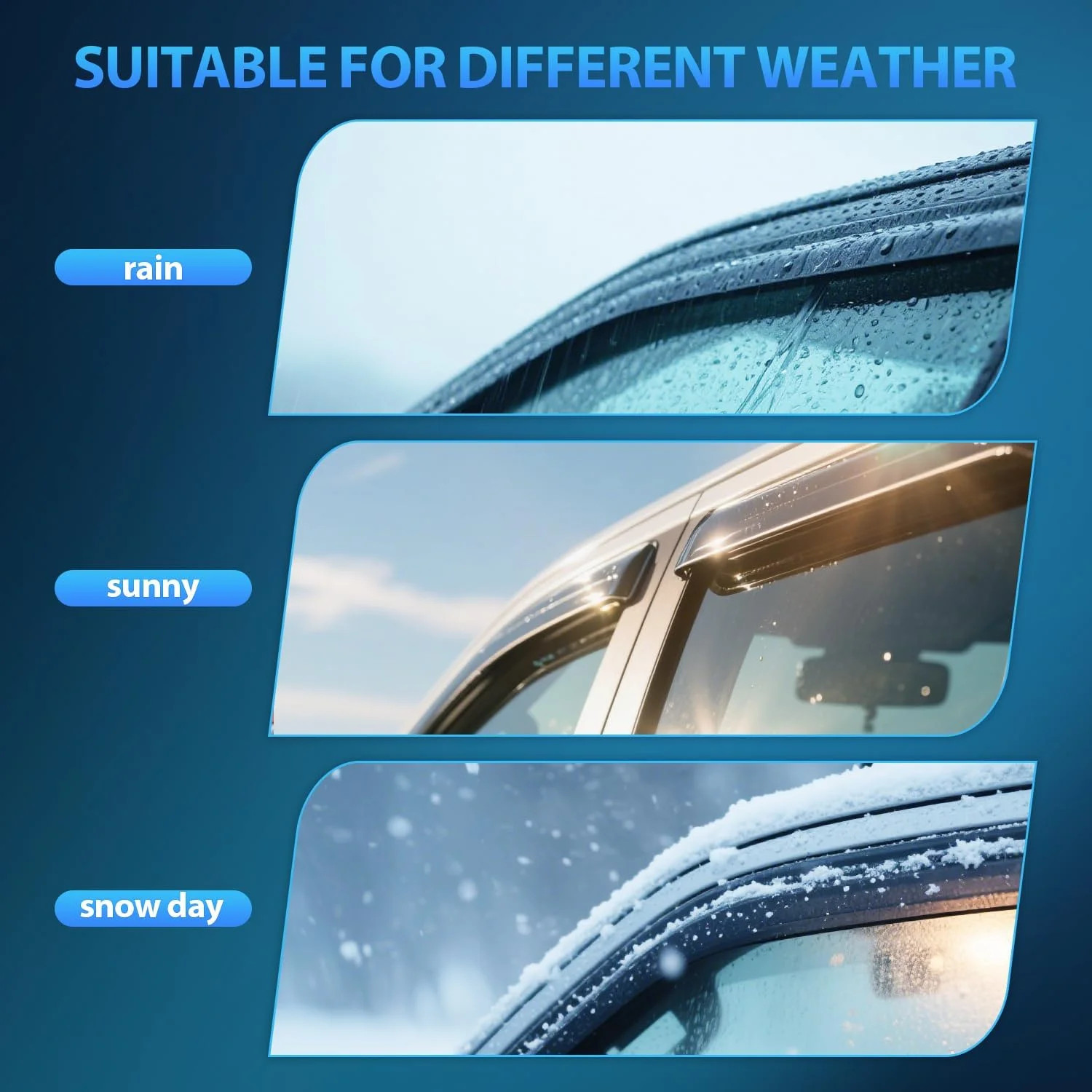 Nilight Window Rain Guards for Toyota Corolla 2009 2010 2011 2012 2013, Out-Chan