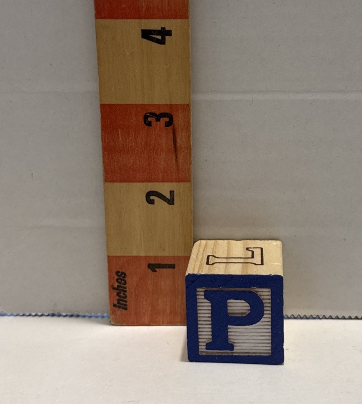 VTG Wooden Children’s Alphabet & Numbers Blocks 24 pieces 1-1/4″ Stem Homeschool