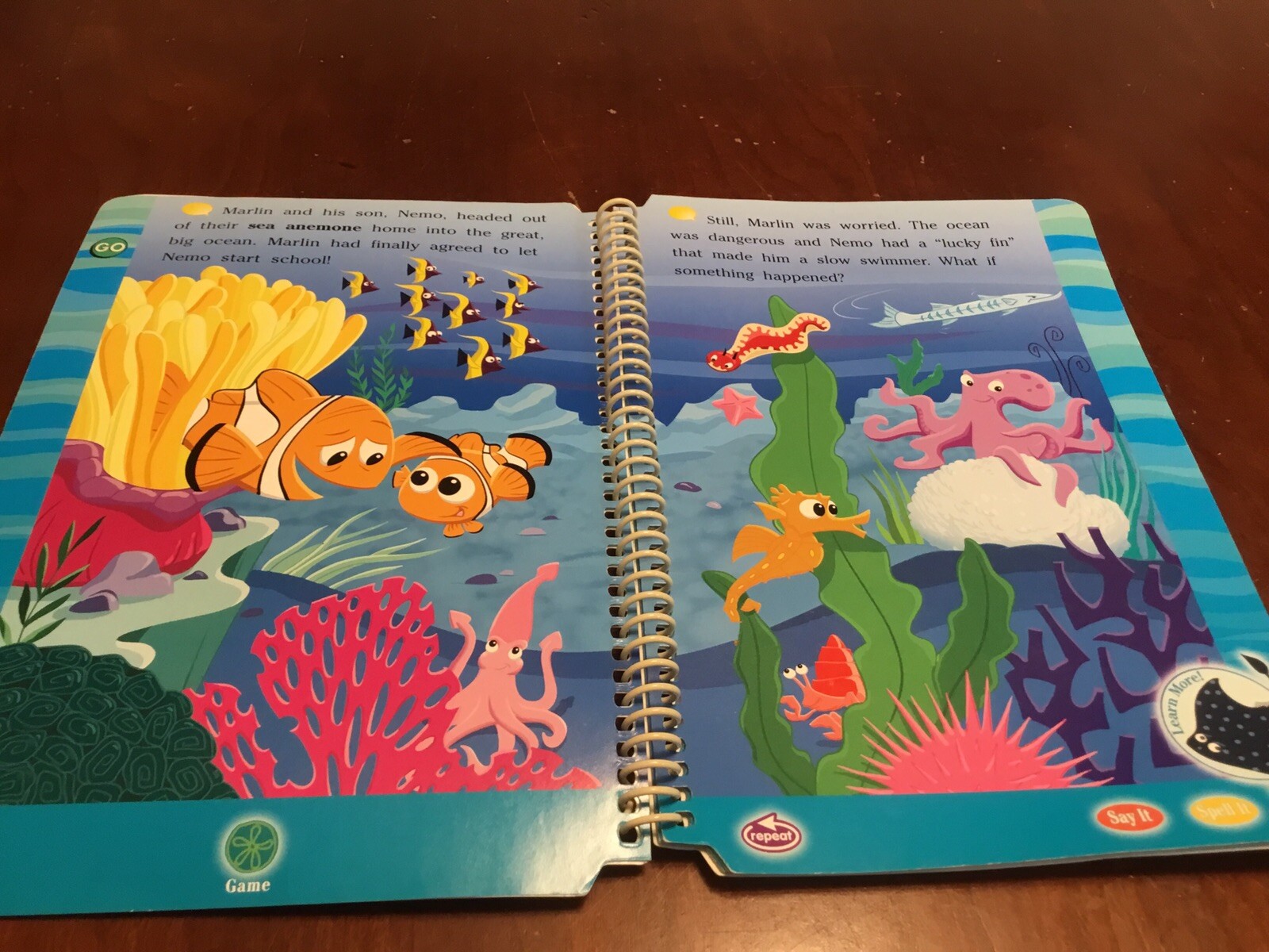 Leap Frog Leap 1 Reading Finding Nemo Book only 4-6 years